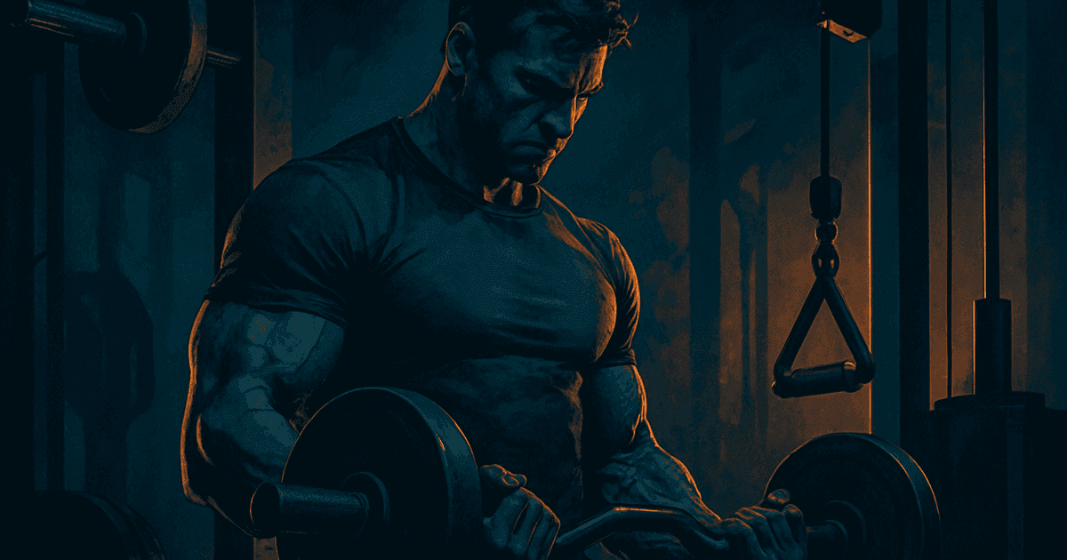 Man lifting weights in gym, symbolizing testosterone boost to fight porn cravings.